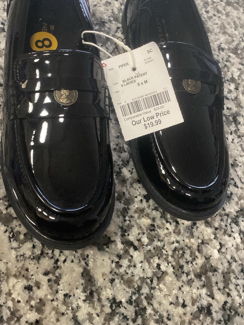 Piper Black Patent Penny Loafers womens